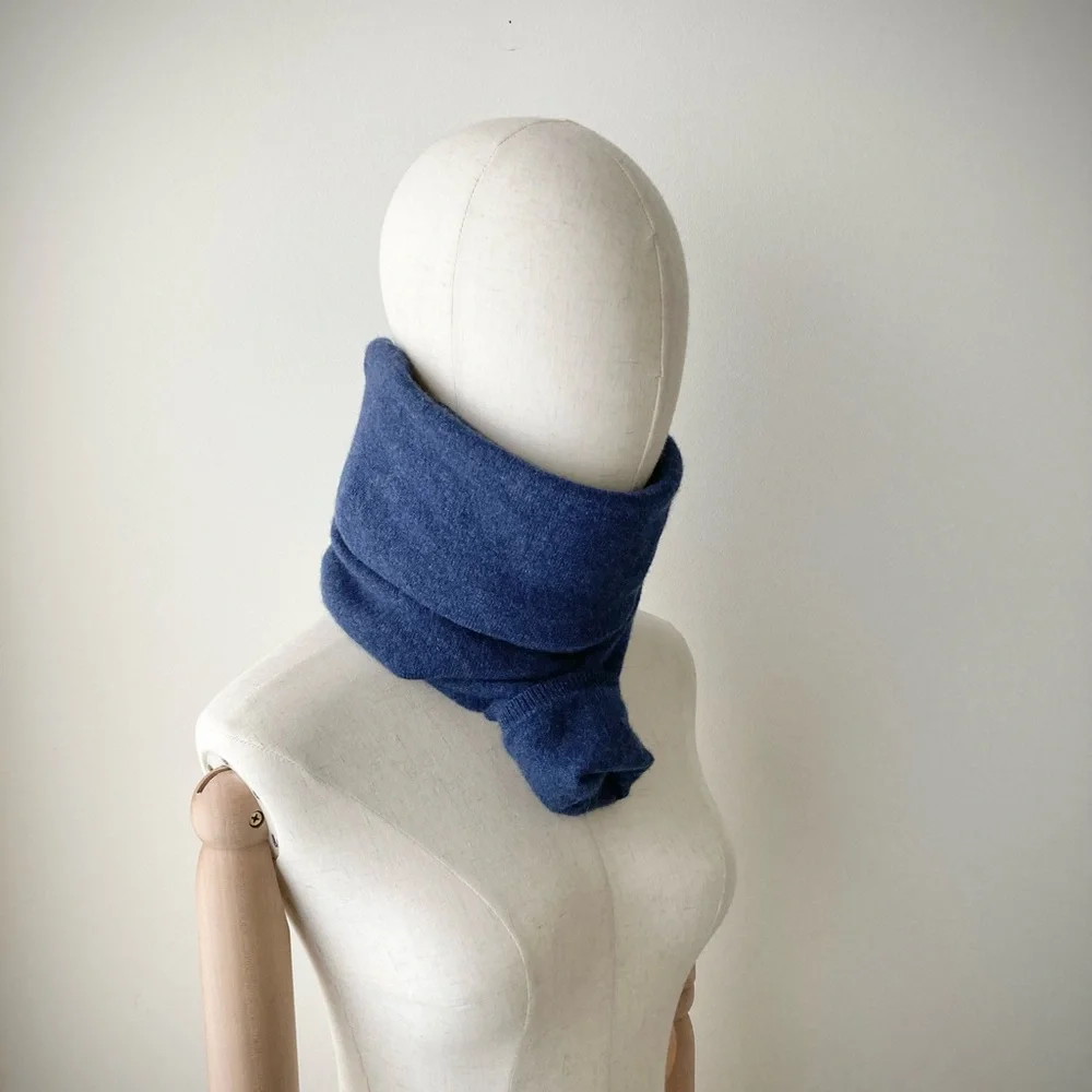 joodito 100% cashmere wraparound scarf upcycled sweater wrap oversize neckwarmer - Picture 6 of 10
